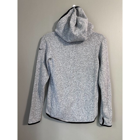 Nike Drifit Womens fleece hoodie Pullover Thin Sweater Heather Grey Size XS #734 - Picture 7 of 14